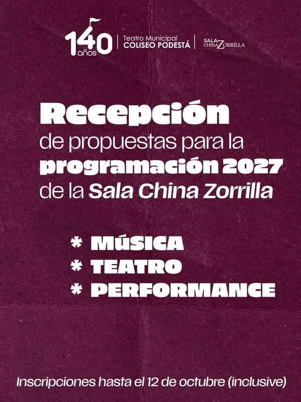 Coliseo Podestá - Convocatoria programación 2027